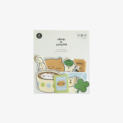 Travel stickers - Cat's happy trip