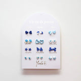 Ensemble de 12 paires de boucles d'oreilles - 1 an de poésie