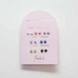 Ensemble de 7 paires de boucles d'oreilles - Une semaine de poésie