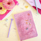 Cahier nageuses liquide paillettes