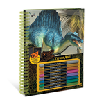 Carnet de coloriage à pages noires - Dinosart