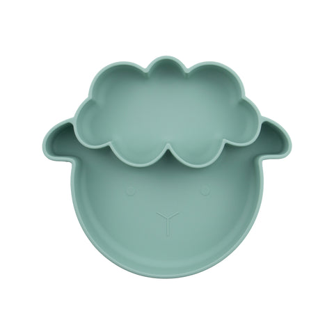 Assiette compartimentée en silicone - Mouton (2 couleurs)