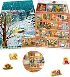 Calendrier de l'avent Magnétique - Maison de noël colorée