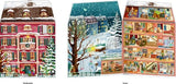 Calendrier de l'avent Magnétique - Maison de noël colorée
