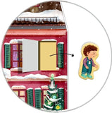 Calendrier de l'avent Magnétique - Maison de noël colorée