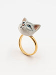 Bague ajustable Chat tabby