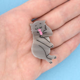 Barrette Chat Gris - Coucou Suzette