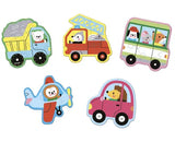 5 puzzles évolutifs - Véhicules