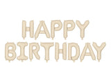 Ballon en aluminium - Happy Birthday doré
