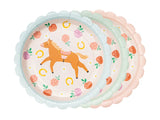 Assiettes en carton - Chevaux