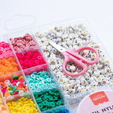 Boîte de 16 couleurs de perles heishi 6 mm