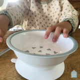 Bol ventouse avec cuillère les lapins