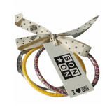 3 bracelets multicolores jaune argenté paillettes - Bonton
