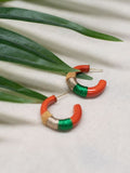 Boucles d'oreilles Orange ethnique