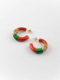 Boucles d'oreilles Orange ethnique