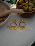 Boucles d'oreilles rondes Pissenlit