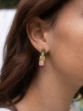 Boucles d'oreilles Vert ethnique