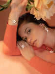 Bracelet Jasmin et perles de morganite naturelle