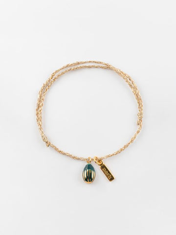 Bracelet corde dorée Scarabée - Nach
