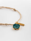 Bracelet corde dorée Trèfle - Nach