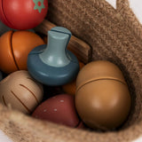 FRUITS ET LEGUMES DANS PANIER DE COURSES