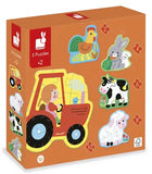 5 puzzles évolutifs - Ferme