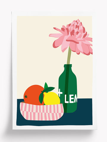 Affiche Rose porcelaine - Taxi Brousse