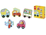 5 puzzles évolutifs - Véhicules