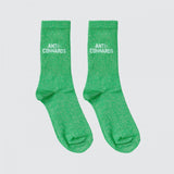 Chaussettes Anti connard Vert paillettes - Félicie Aussi