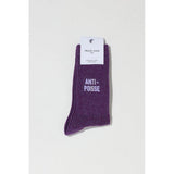Chaussettes anti-poisse paillettes violettes - Félicie aussi