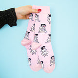 Chaussettes roses Kamasutra 35-44 - Couple hétéros blanc