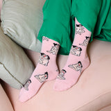 Chaussettes roses Kamasutra 35-44 - Couple hétéros blanc