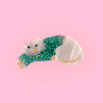 Barrette Chat pull d'hiver