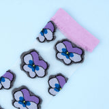 Chaussettes transparentes Pensée mauve
