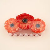 Pince à cheveux Trio coquelicots