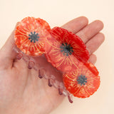 Pince à cheveux Trio coquelicots