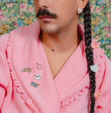 Mini pince à cheveux Coeur blanc