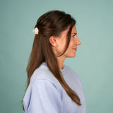 Mini pince à cheveux Coeur blanc