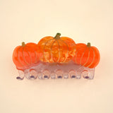 Grande pince à cheveux citrouille