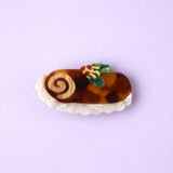 Barrette buche de Noel