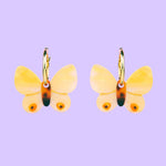 Boucles d'oreilles papillon jaune-  Coucou Suzette