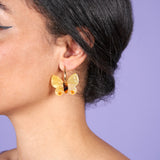 Boucles d'oreilles papillon jaune-  Coucou Suzette