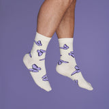 Chaussettes Papillon mauve - Coucou Suzette