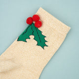 Chaussettes Houx à pompons - Coucou Suzette