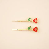 Duo de barrettes fines Roses - Coucou Suzette