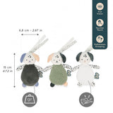 Doudous sensoriels pour bébé (set de 3) - Chiens