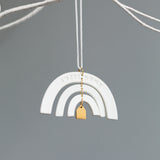 Suspension petit arc-en-ciel maison Sweet Home