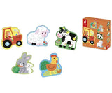 5 puzzles évolutifs - Ferme