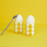 Coquetier Floats x2,jaune en céramique