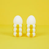 Coquetier Floats x2,jaune en céramique